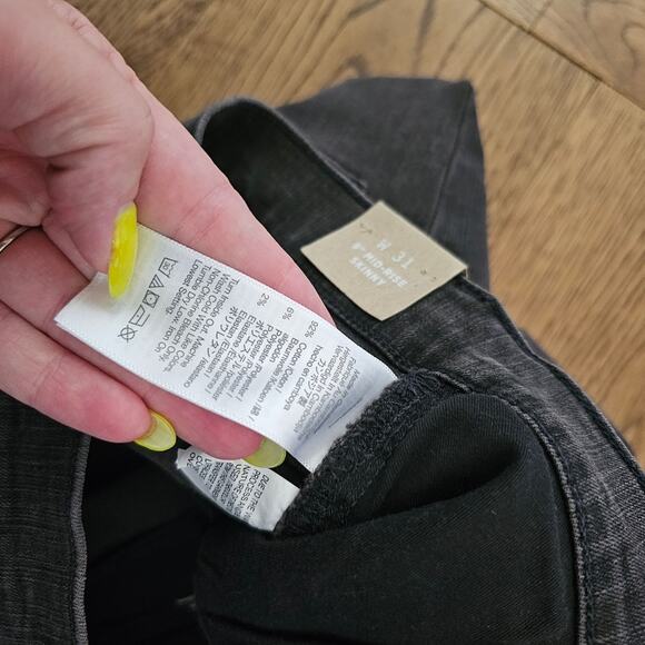 Madewell Black 9" Midrise Skinny Button-Fly Jeans NWT - Picture 8 of 8